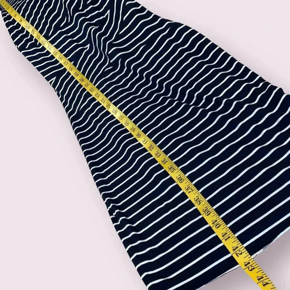 Philosophy Sleeveless Tank Shift Dress Stretchy Knit Size L Navy White Stripes - Picture 15 of 16